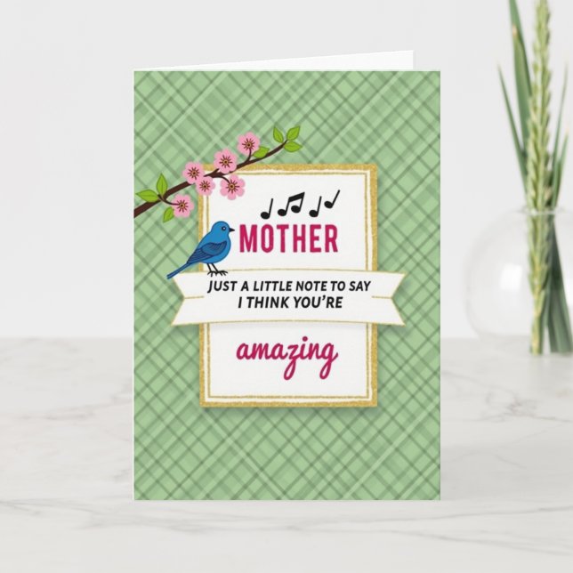 Carte Incroyable Fête des Mères Florale (Devant)