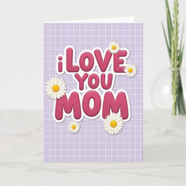 Carte Incroyable 'Je T'Aime Maman' (Devant)