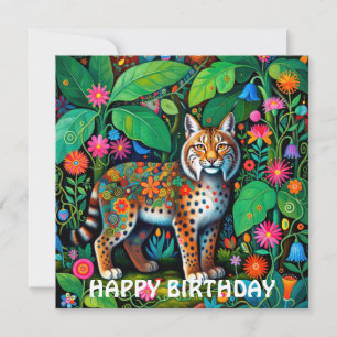 Carte Incroyable Lynx Féerique Bobcat Animal