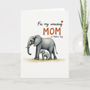 Carte Incroyable Maman Éléphant