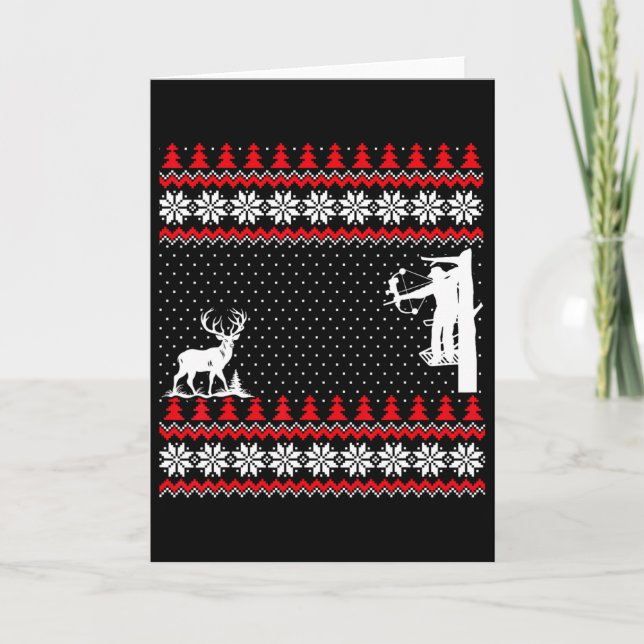 Carte Incroyable Mignon Drôle Canard Chasseur Cerf Chass (Devant)