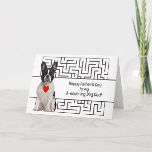 Carte Incroyable papa chien Boston Terrier Joyeuse fête