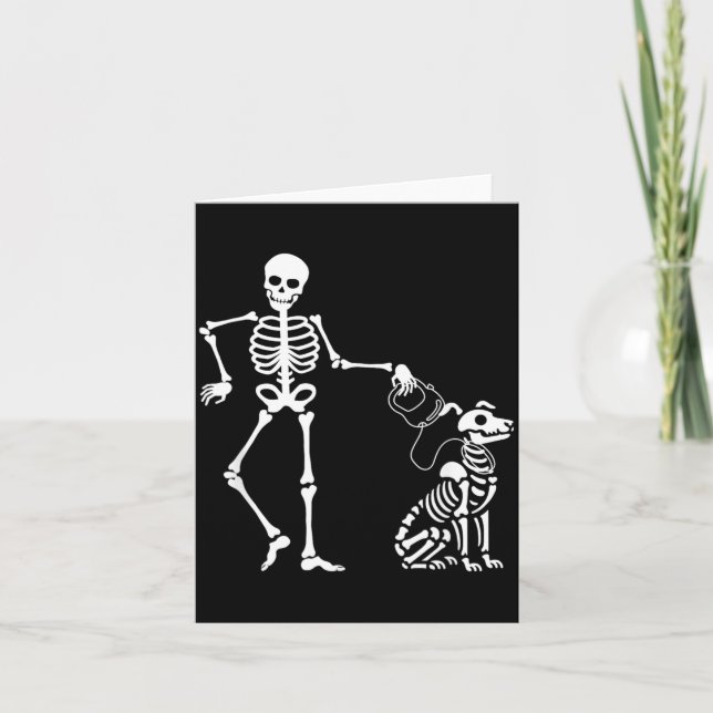 Carte Incroyable squelette de design effrayant et terrif (Devant)
