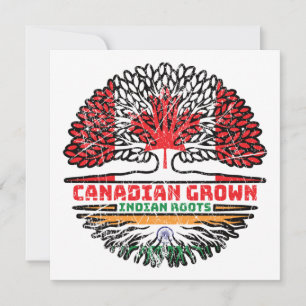 Carte Inde Canada Canada Drapeau des racines de l'arbre