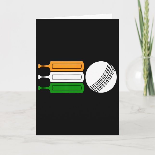 Carte India Cricket Player Ll Indian Flag Cricket Team  (Devant)