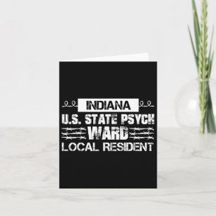 Carte Indiana États-Unis Détenu Psych Ward County State