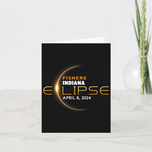 Carte Indiana Total Solar Eclipse 2024 (Devant)