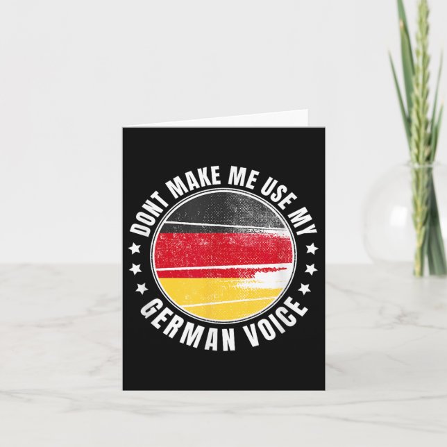 Carte Indicateur Allemand _ _ Ne Me Faites Pas Utiliser  (Devant)