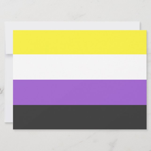 Carte Indicateur Enby (Pride non binaire) (Devant)