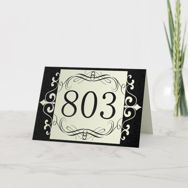 Carte Indicatif régional 803 (Devant)