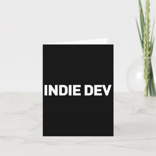 Carte Indie Dev - Développeur de jeu vidéo Indie Game De (Devant)