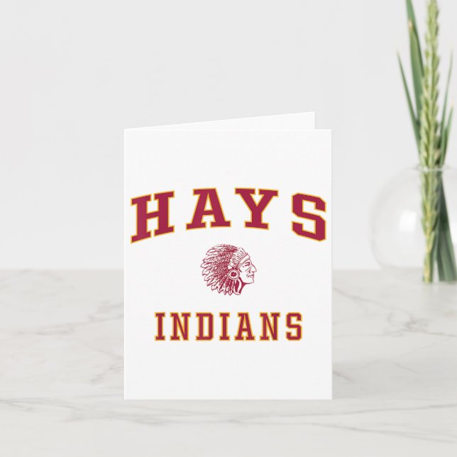 Carte Indiens de Hays High School _1  (Devant)
