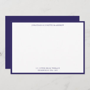 Carte Indigo Blue Classic Border Flat Note