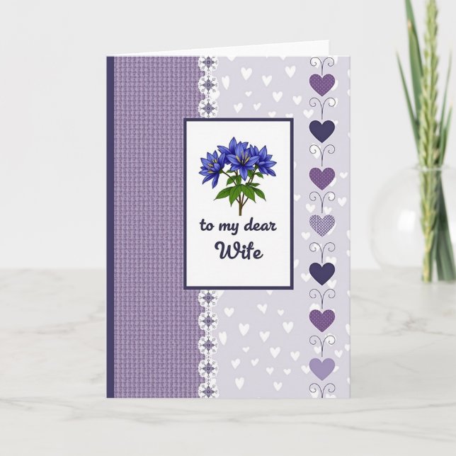 Carte Indigo Fête des Mères Florale (Devant)