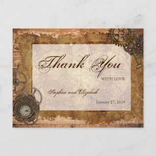 Carte industrielle Steampunk Vintage Bois