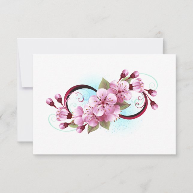 Carte Infinité avec les fleurs Sakura (Devant)