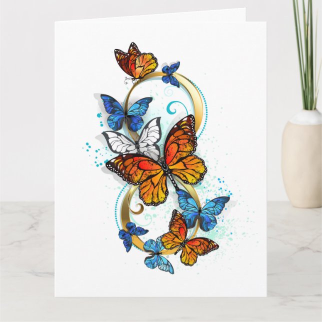 Carte Infinité de papillons monarques (Devant)