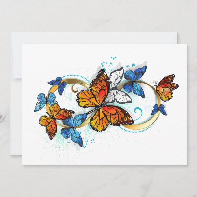 Carte Infinité de papillons monarques (Devant)