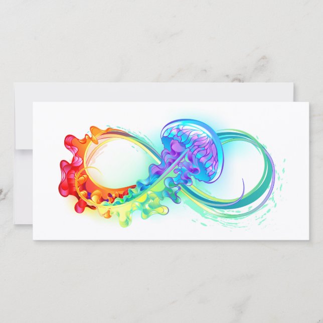 Carte Infinity avec Rainbow Jellyfish (Devant)