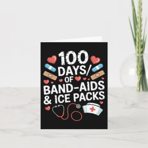 Carte Infirmière 100 Jours D'école 100 Jour Bandages Élè