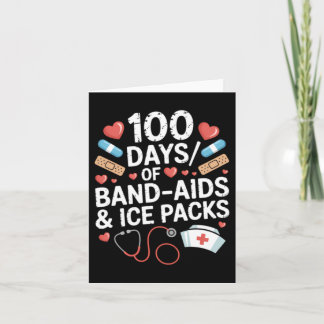 Carte Infirmière 100 Jours D'école 100 Jour Bandages Élè