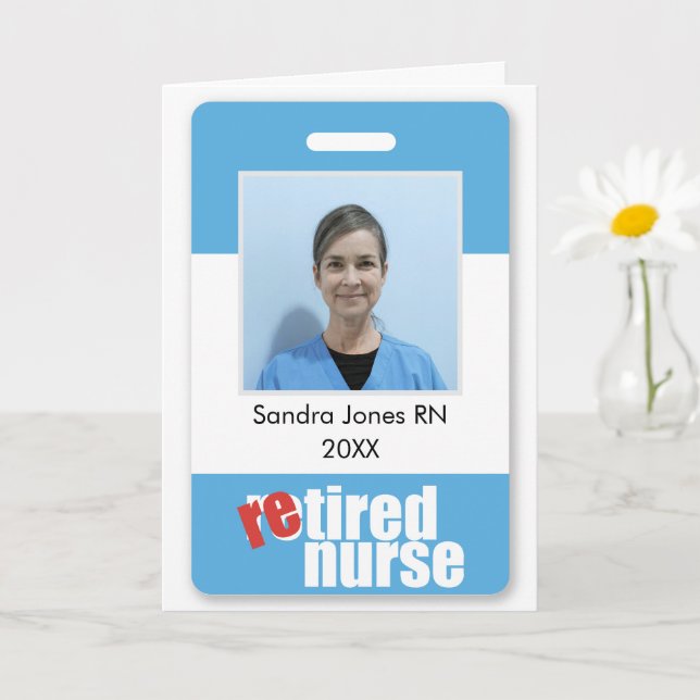 Carte infirmière à la retraite retraite retraite photo p (Petite plante)