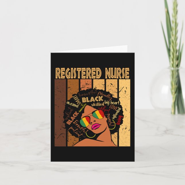 Carte Infirmière Afro-Africaine-Américaine Mois de l'his (Devant)