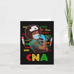 Carte Infirmière afro-américaine Noire Histoire Mois Fie