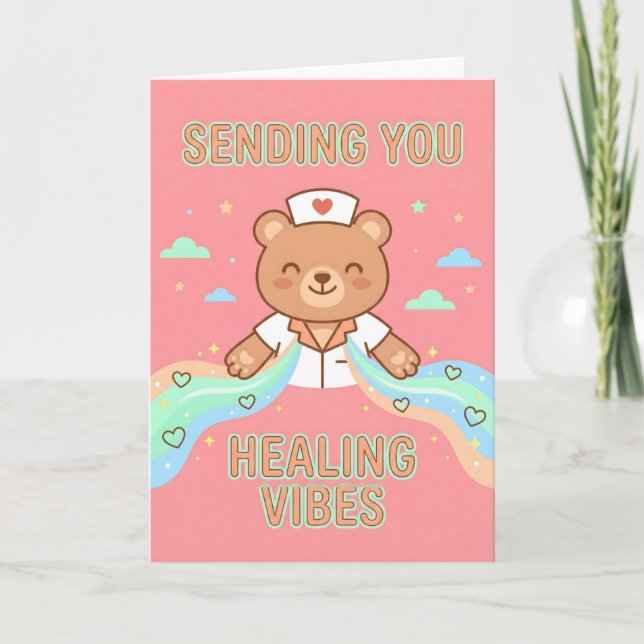 Carte Infirmière Appréciation fin Vous Vibrations de Gué (Devant)