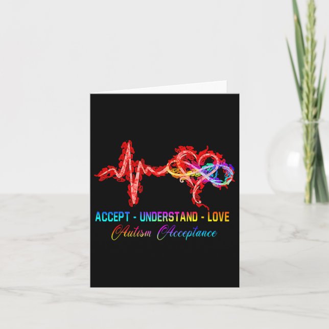 Carte Infirmière Autisme Accepter Comprendre Amour Autis (Devant)