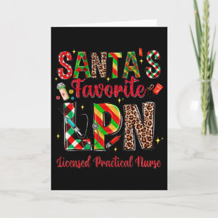 Carte Infirmière autorisée LPN préférée du Père Noël fem