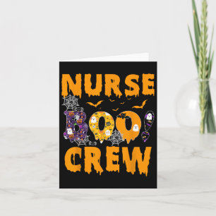 Carte Infirmière Boo Crew Halloween Nurse School