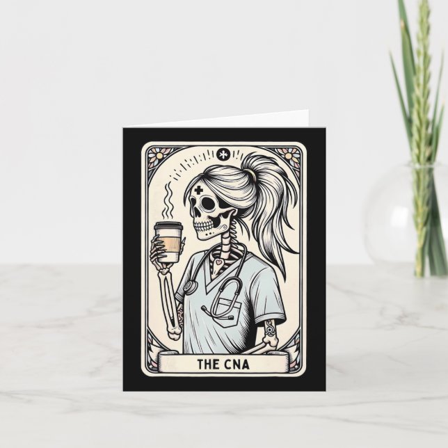 Carte Infirmière certifiée Istant Tarot Card Skeleton Cn (Devant)
