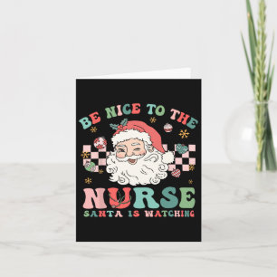 Carte Infirmière Chemise De Noël Soyez Gentil À L'Infirm