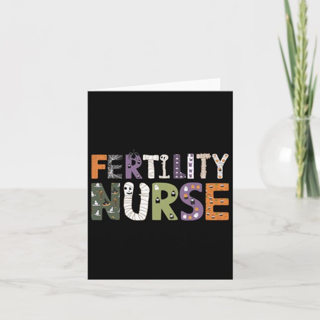 Carte Infirmière De Fertilité Halloween Éffrayant Infirm (Devant)