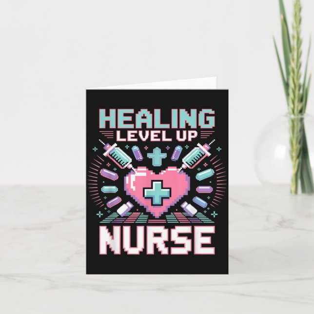 Carte Infirmière de jeu Level Up RN xel Art Infirmière d (Devant)