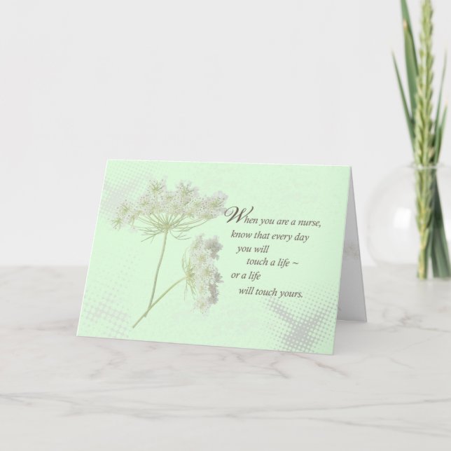 Carte Infirmière de la RN Félicitations au Fleur sauvage (Devant)