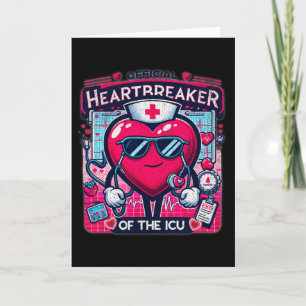 Carte Infirmière de la Saint-Valentin en réanimation qui