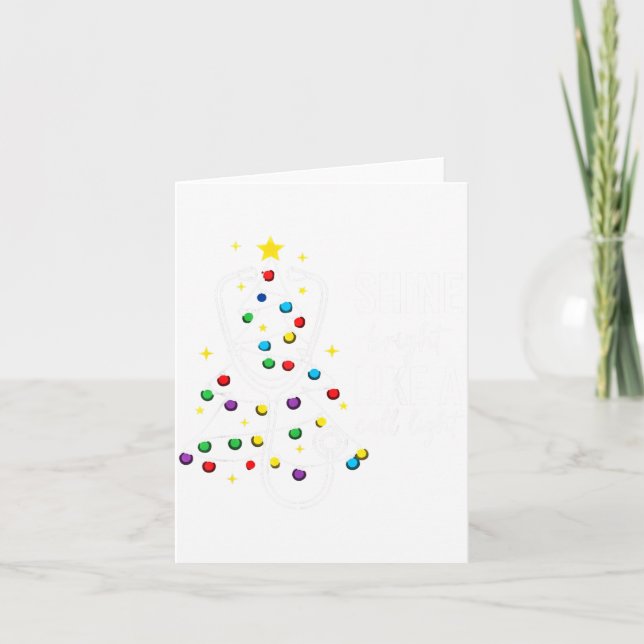Carte Infirmière de Noël Brillez Comme une Lumière d'App (Devant)
