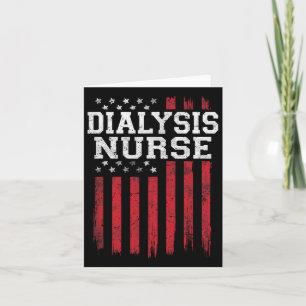 Carte Infirmière dialyse drapeau américain Patriot Patri
