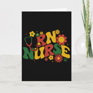 Carte Infirmière Diplômée Rn Groovy Juneteenth Mois de l