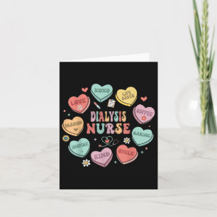 Carte Infirmière en dialyse rétro Saint-Valentin Cœur Fe