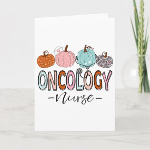 Carte Infirmière en oncologie d'automne Citrouille de Th