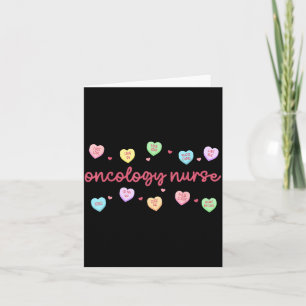 Carte Infirmière en oncologie Saint-Valentin Cœur Bonbon