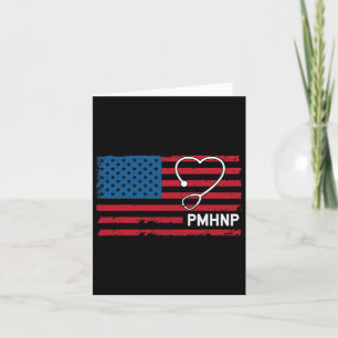 Carte Infirmière en santé mentale Praticien Usa Drapeau