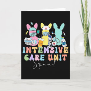 Carte Infirmière en soins intensifs Bunny Easter D