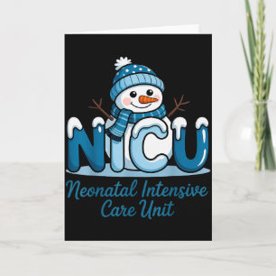 Carte Infirmière en soins intensifs néonatals en hiver N