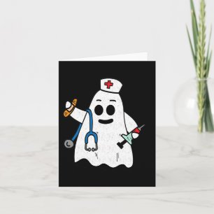 Carte Infirmière Ghost Scrub Costume Halloween mignonne