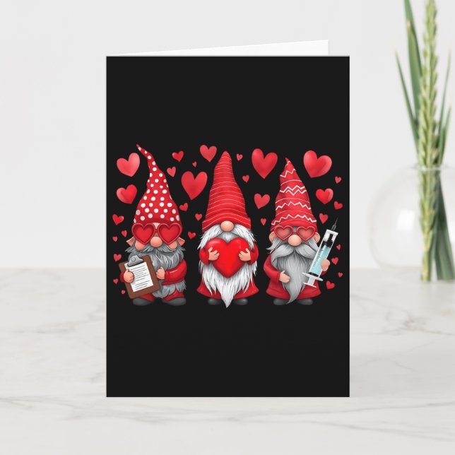 Carte Infirmière Gnome scrub Saint-Valentin Rn Usic Urge (Devant)