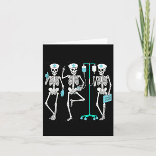 Carte Infirmière Halloween Squelette Infirmière Soins de